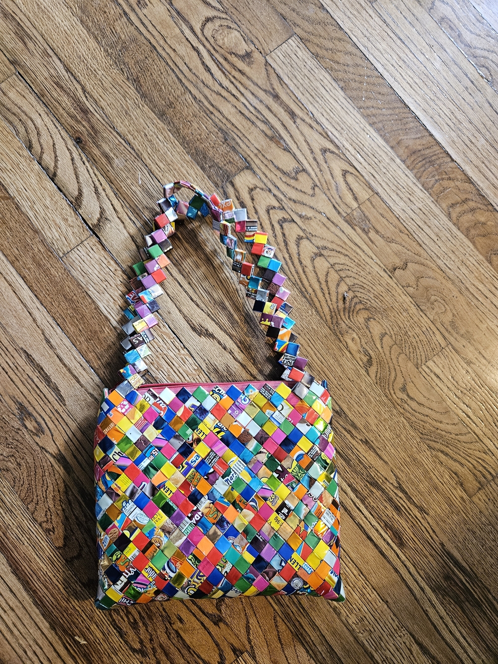 Colorful Woven Multicolor Shoulder Bag